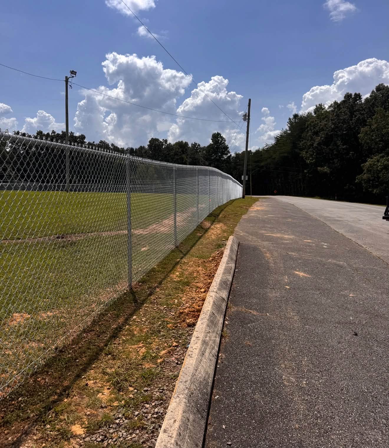 Chain-link fence built by Tennessee Fence Systems
